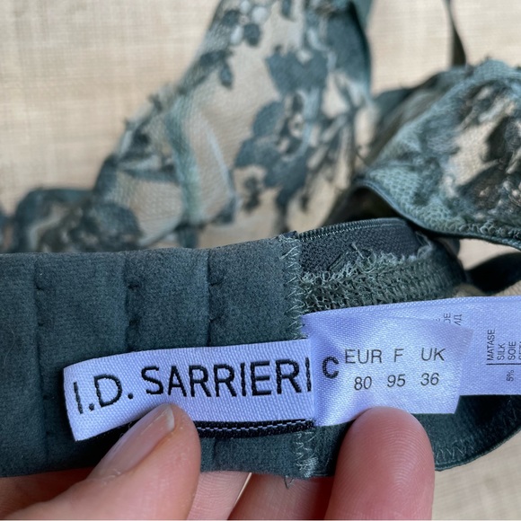 Designer luxury bra from I.D. Sarrieri in Seafoam green lace - Picture 3 of 4